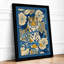 Tiger in Bloom Botanical - Framed Print-1657546272-1657546300