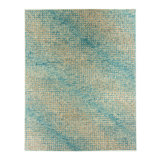 Hand Tufted Abstract Area Rug in Teal