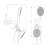 Topcraft Wall Mount Multi-Functional Dual Head Showerhead