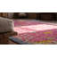Hand Knotted Wool Area Rug in Pink