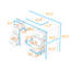 Meuble-lavabo avec lavabo, 8 tiroirs et 2 portes-1367829527
