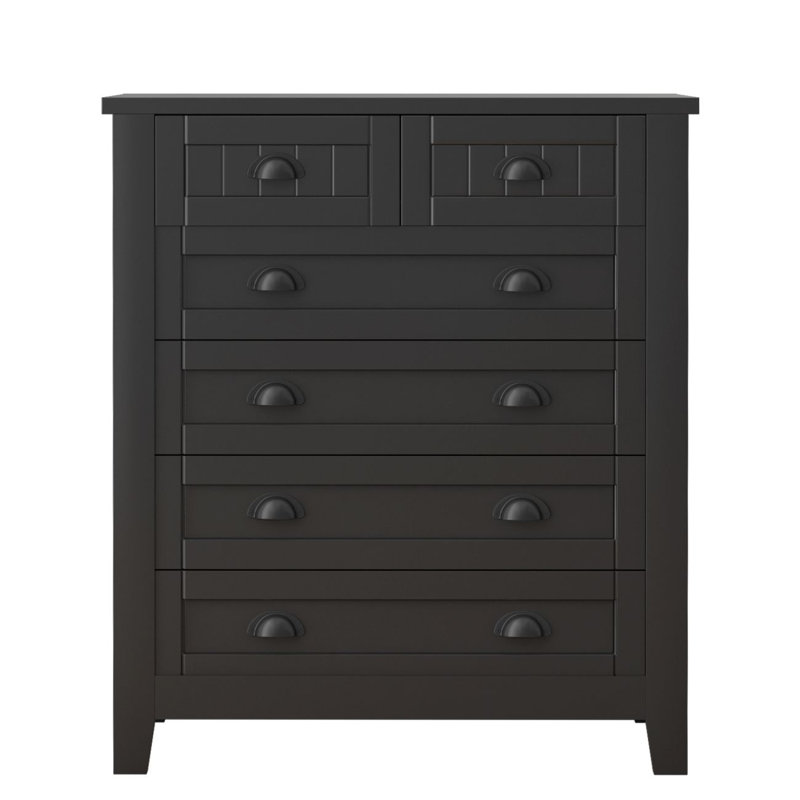 Buffet commode en bois massif, Noir
