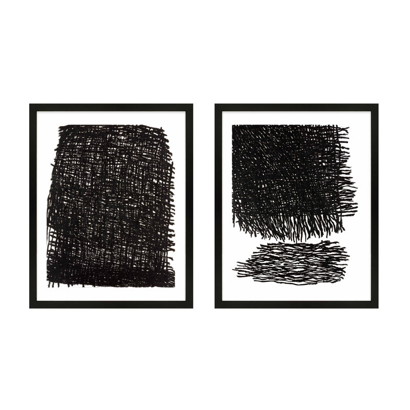 Passing Storm. Set Of 2 Print by Stephanie Dennis, Black, 30" H x 24" W  x 1.25" D