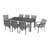 Maynard 9-Piece Black Metal Patio Dining Set With Rectangular Table And Gray Cushions-122878551