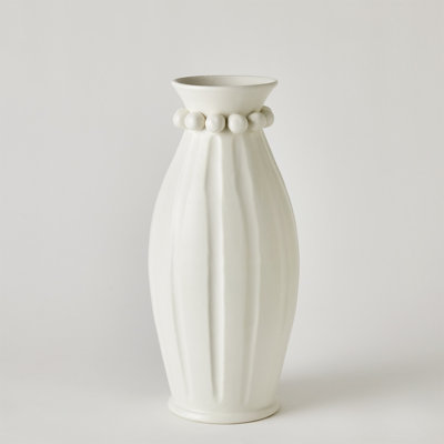 Pearl Vase-Matte White-Tall