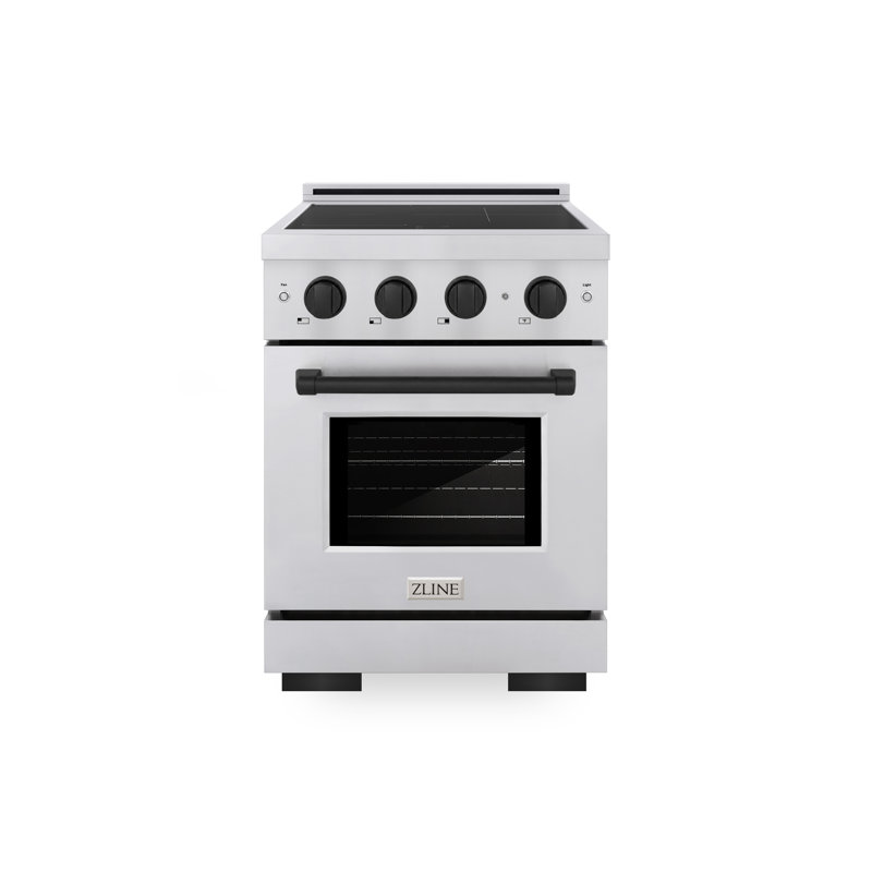 ZLINE Autograph 24 in. Paramount Induction Range with 3 Element Cooktop & Matte Black Accents, Matte Black