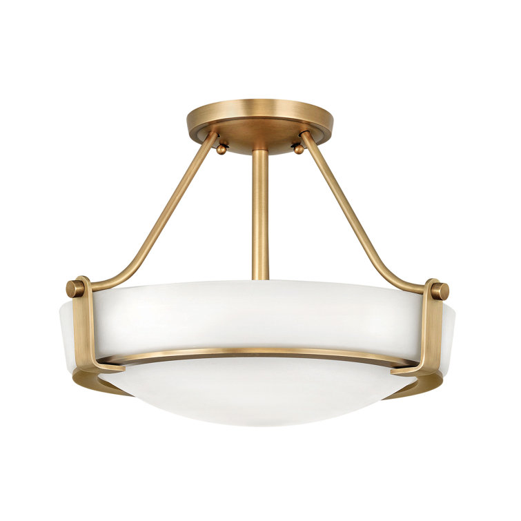 Hathaway 3-Light Semi-Flush Mount Bowl Ceiling Light