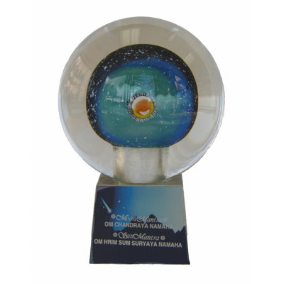 Globe en cristal soleil et lune