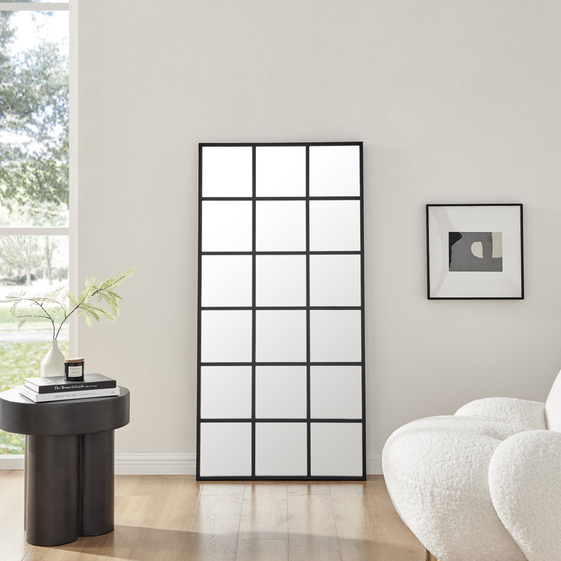 Azaia Metal Frame Hallway Mirror - Full length Window Living Room Mirror, 140cm H x 70cm W