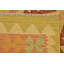 Tapis en laine rouge/beige 2 pi 6 po x 4 pi "one-of-kind" à la main noué la new age Elland