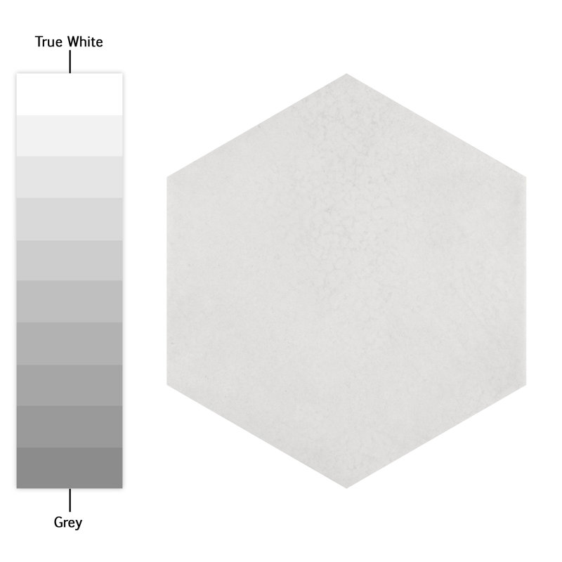Heritage Hex 7" x 8" Porcelain Stone Look Wall & Floor Tile, Snow