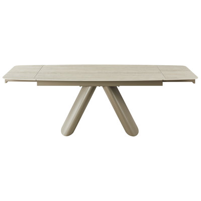 Modern Extendable Dining Table, Sintered Stone Top, For Home Entertaining