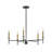 Hux 5 - Light Fabric Dimmable Modern Linear Chandelier