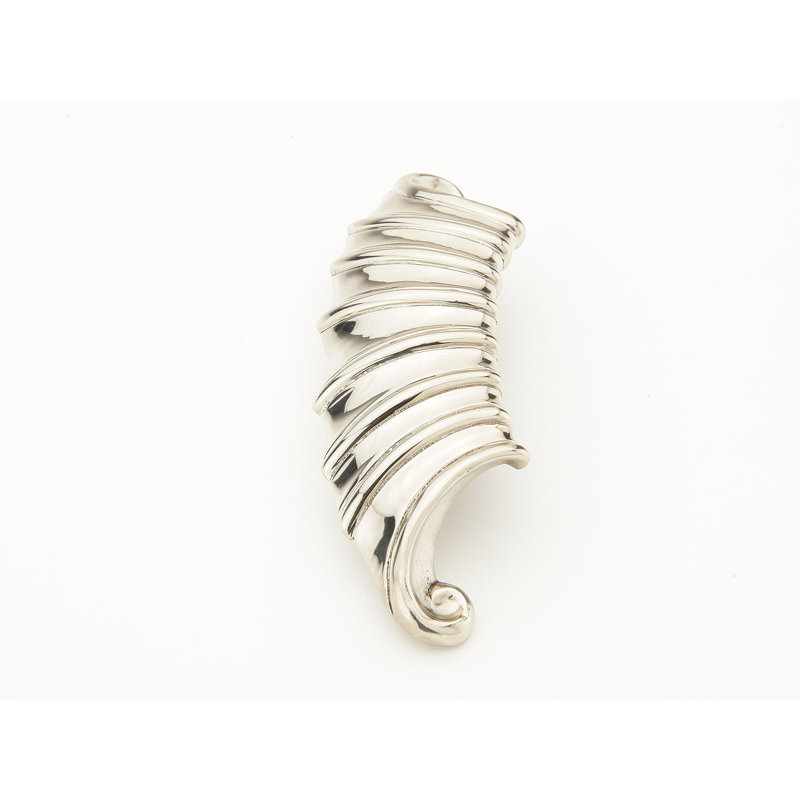 French Court Cup / Bin Pull, White Brass