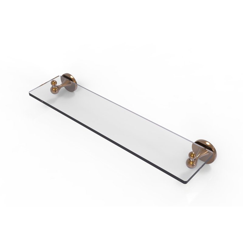 Godoy Industrial Pipe Shelves, Brushed Bronze, 22 Inch