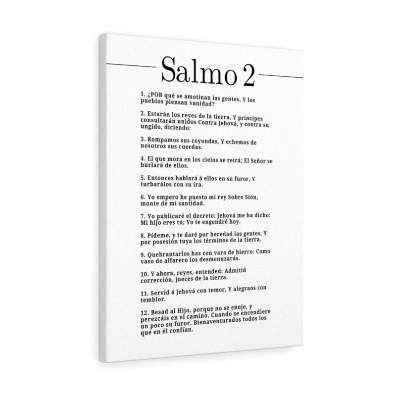 Salmo 2, impression d'art en cristal et liste de couleurs, H 16 po x l 12 po x P 1,25 po