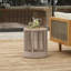 Table d'appoint d'extérieur en corde de rotin et bois d'acacia - Mobilier de balcon pour le jardin