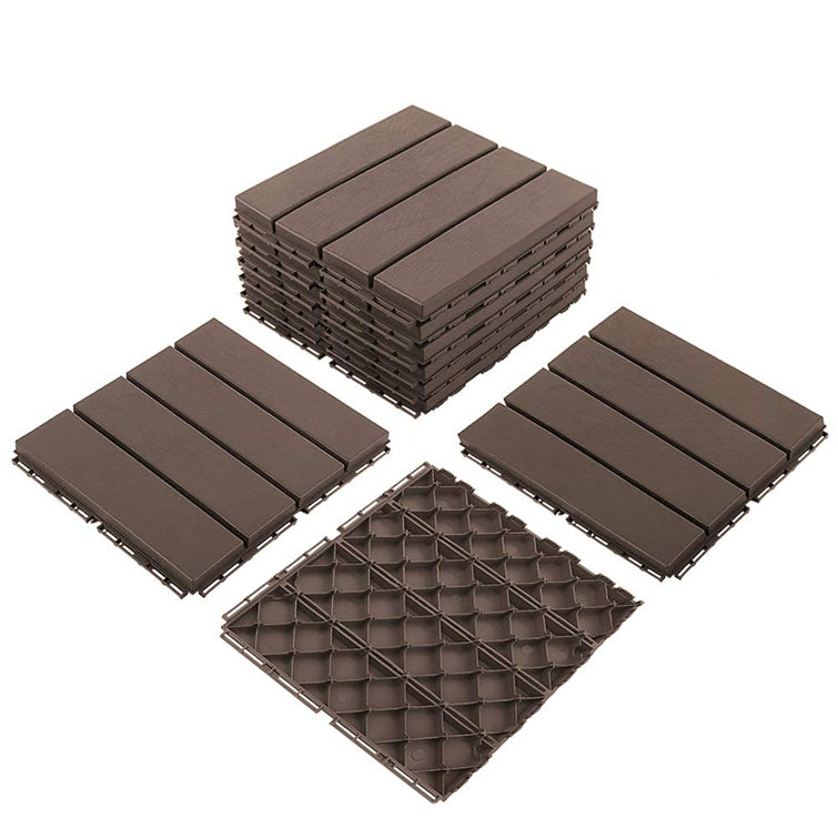 12" x 12" Composite Interlocking Deck Tile