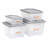 Plastic Storage Containers With Secure Latching Lids, Stackable Organization Bins, 5 Quart, Set Of 10
