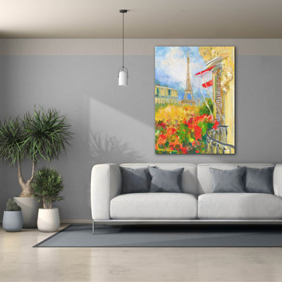 Epic Graffiti 'Tower Balcony'  by Allayn Stevens Canvas Wall Art, 40" x 54"