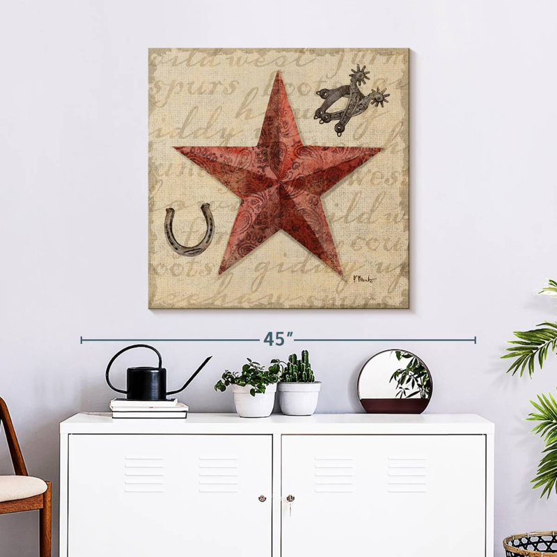 Lelar Bandana Barn Star, 30" H x 30" W
