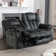 Quiteris 63.8"W Oversized Modern Manual Microfiber 2-People Reclining Loveseat with Cupholders