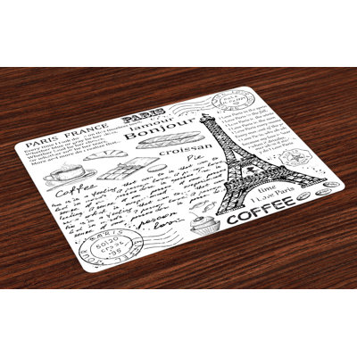 Derrick Bonjour Croissan Coffee Placemat