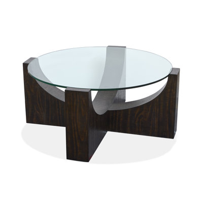Table basse ronde avec roulettes
