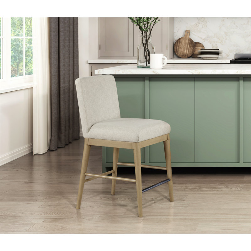Chaise de salle à manger moderne 2 pièces Mid-Century - Bois massif avec revêtement en polyester