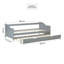 Amelee Solid Wood Daybed with Trundle