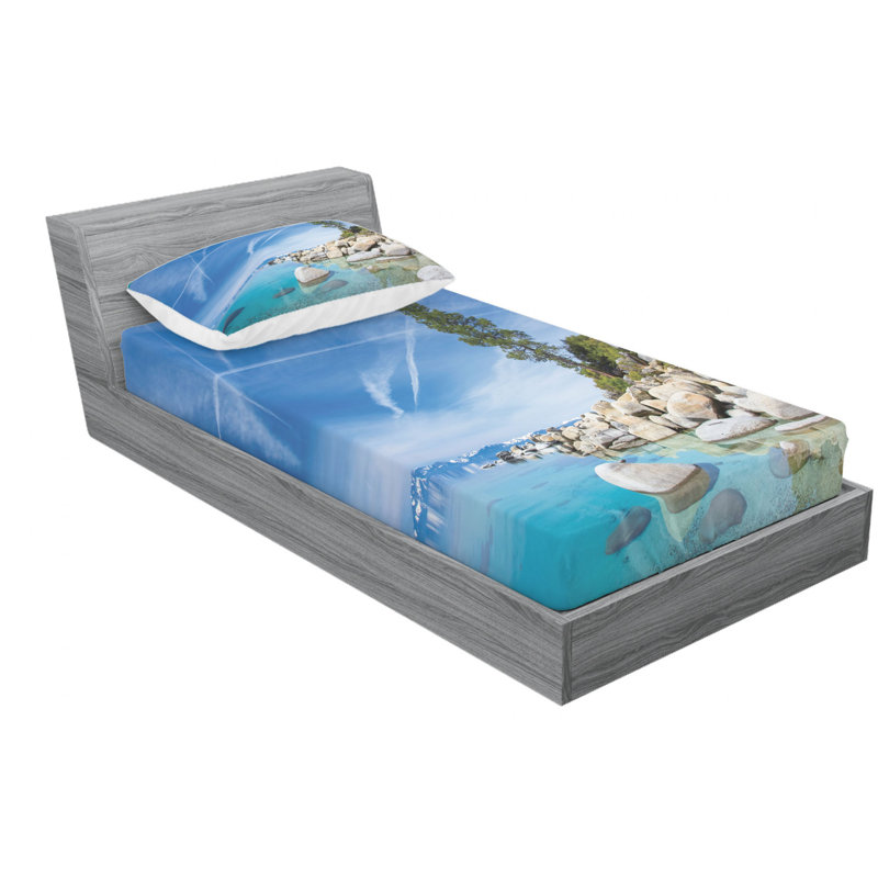 Microfiber Sheet Set, Twin Sheet Set with Fitted Sheet