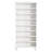 28.35" White 8-Tier Shoe Storage Cabinet With LED Light Strip