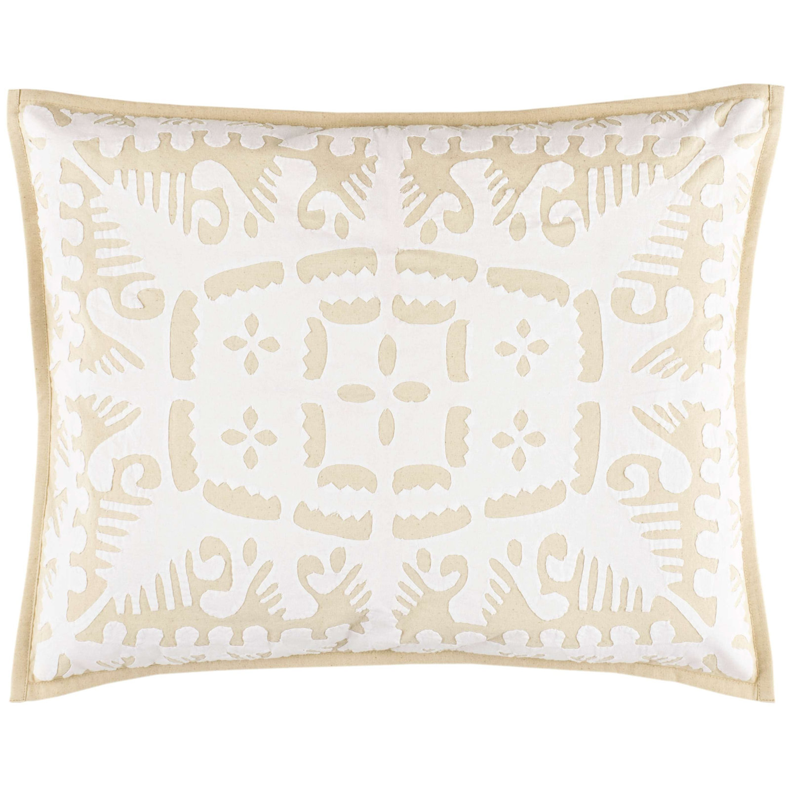 Knight Wood Cotton Shams, Standard, Natural