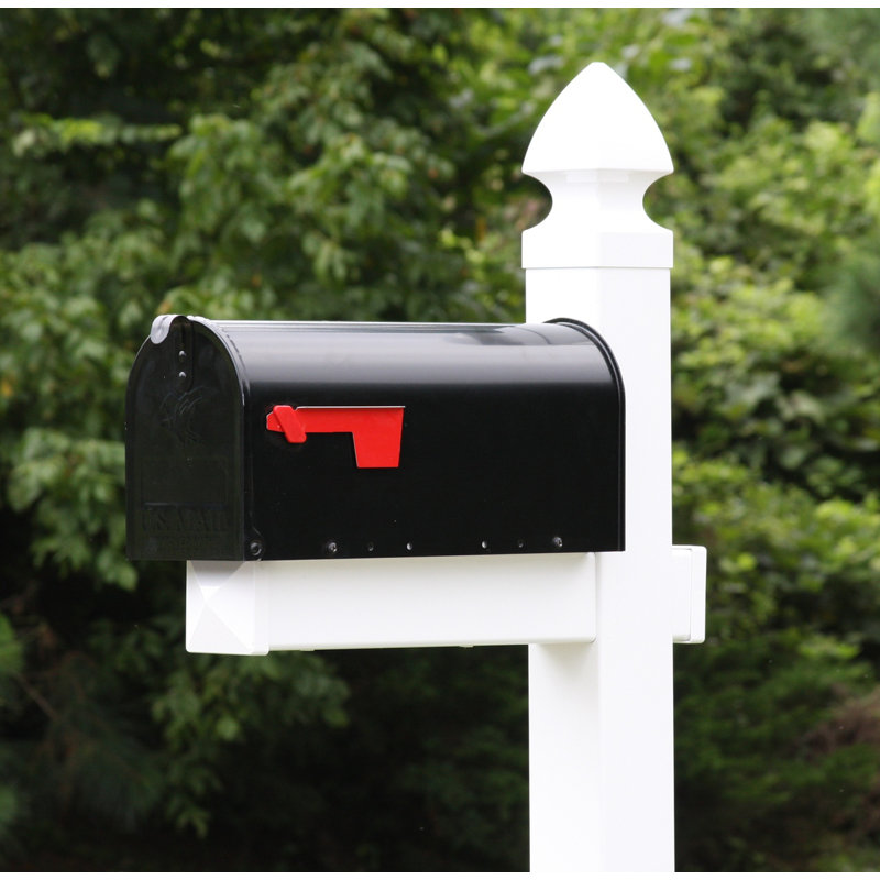 Metal Post Mounted Mailbox