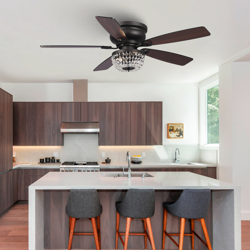 Capitol 48'' Ceiling Fan with Light Kit, Bronze with Brown Blades