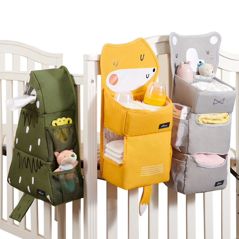 Animal Print Crib Diaper Stacker