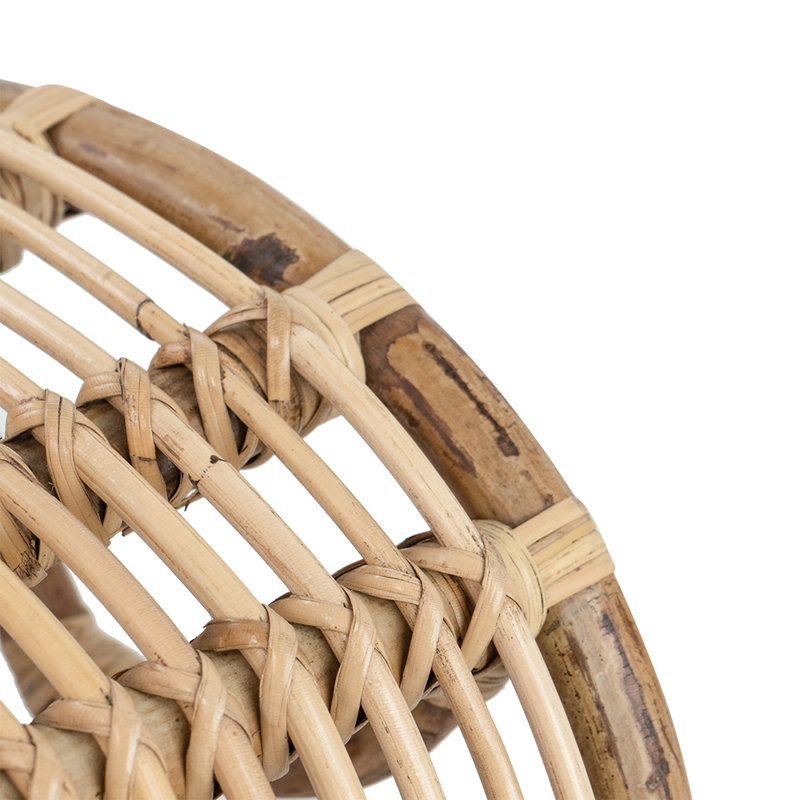 Chaise longue en rotin naturel Toomey