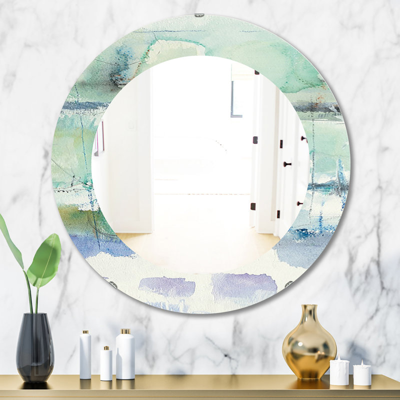 Abstract Panel I Wall Mirror, 23.6" H x 23.6" W
