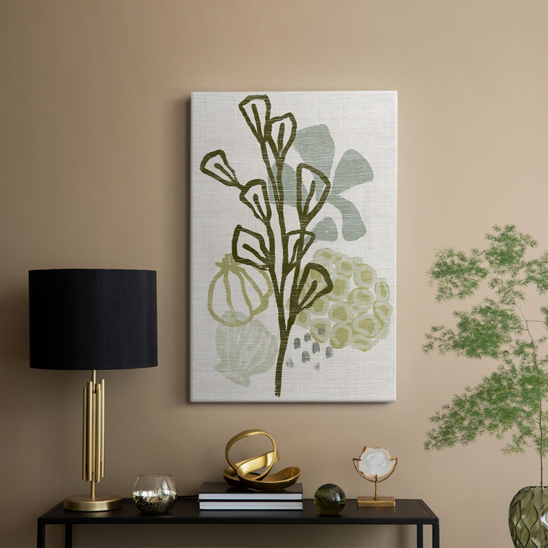 Coral Blockprint II - galerie sur mesure Cavas, H 18 po x l 12 po