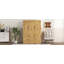 Armoire penderie 4 portes avec 3 tiroirs, naturel