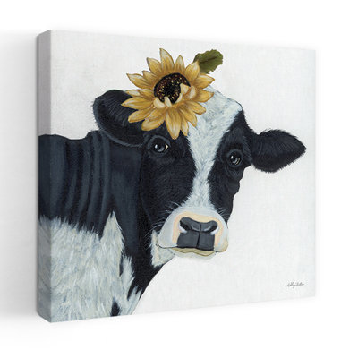 Vache tournesol fantaisiste abstrait contemporain