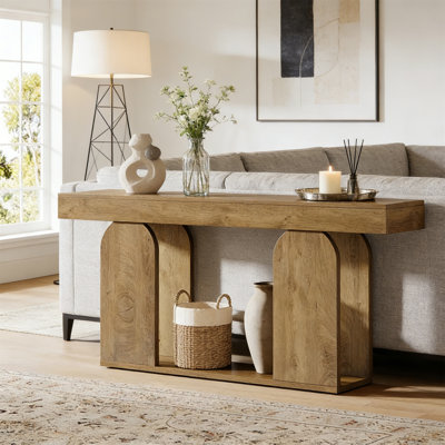 Console 70,9 po, table de couloir rustique