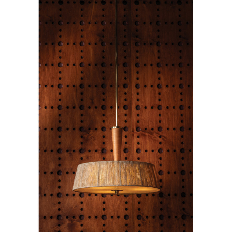George Pendant in Aged Brass by Cortney Bishop, 17.25" H x 22" W x 22" D