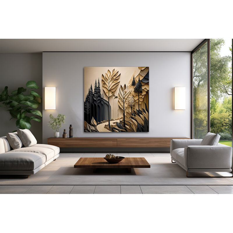 Illusion de forêt, H 24 po x l 24 po