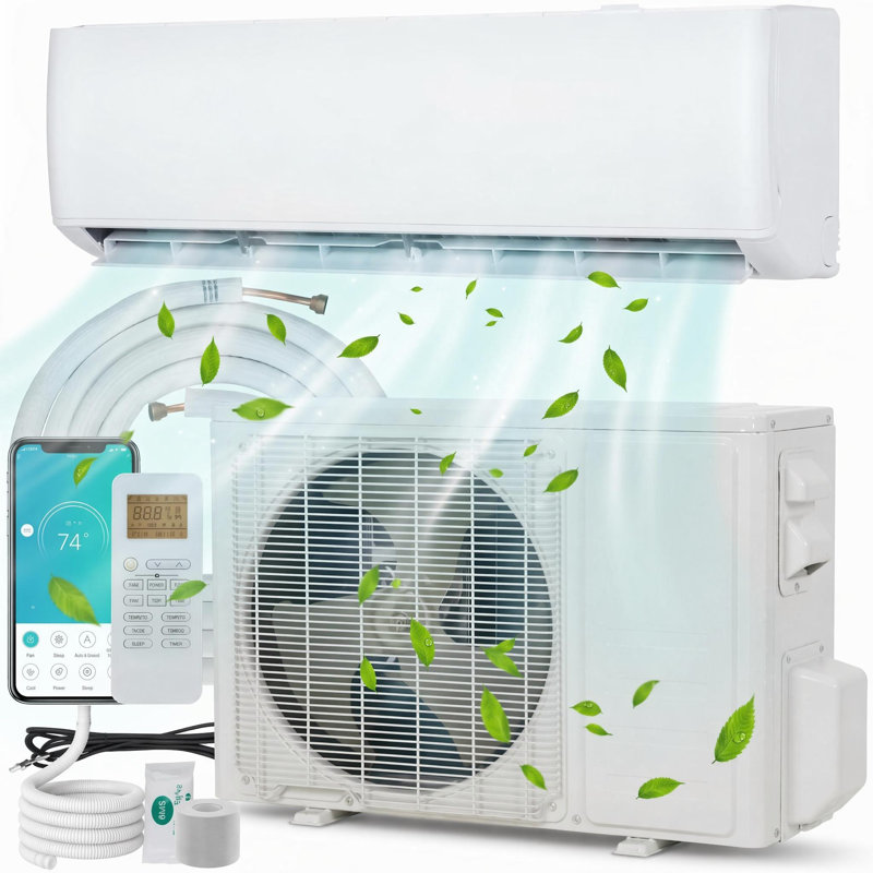 24 SEER2 9 000 BTU mini pompe à chaleur alternative et à chaleur divisée, refroidit / chauffe jusqu'à 450 pieds carrés, 230 V