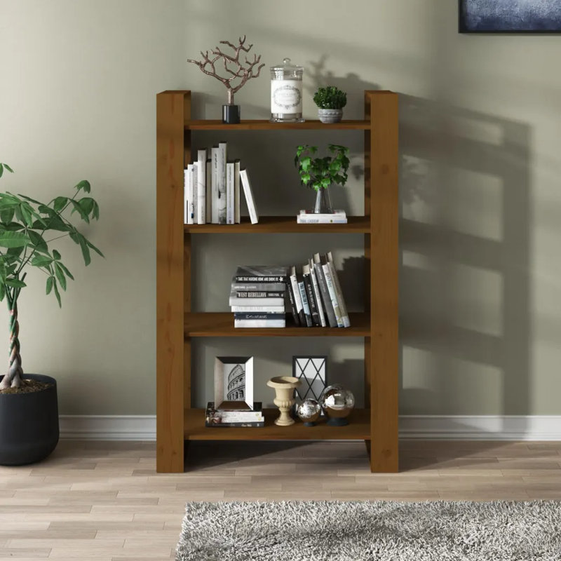 Ireatha 125cm H x 80cm W Standard Bookcase, Brown
