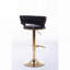 Adjustable  Swivel Fabric Upholstered Chrome Bar Stools Set with Back and Footrest-1554463644