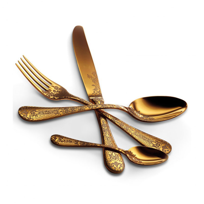 Casablanca 24 Piece Cutlery Set, Gold