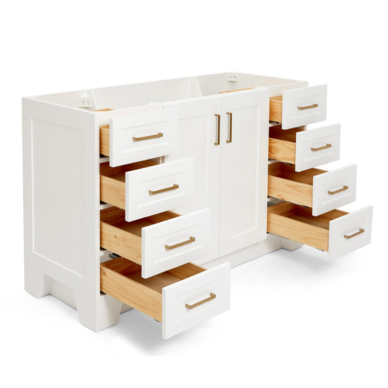54" Single Bathroom Vanity Base Only, White