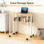 Bureau roulant pliable avec structure robuste, station de travail mobile compacte de 135 lb pour les petits espaces, dortoir, appartement-1397709757
